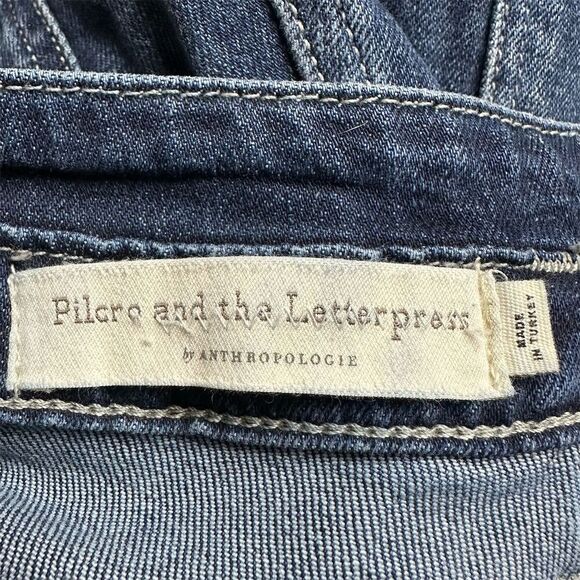 Anthropologie Pilcro High Rise Slim Jeans Button Fly Blue Size 25P Button Fly - Picture 4 of 12